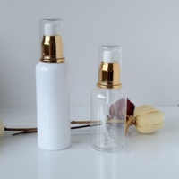 Emballage de flacon de shampoing de luxe avec pompe dorée 50 ml 100 ml, flacon de lotion pour le visage, récipient cosmétique rechargeable