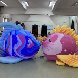 Pez Inflable <span class=keywords><strong>Gigante</strong></span>, Par de Gourami Rosados y Azules Besándose, Modelo Inflable para Decoración de Bodas y Eventos - Product Image 2