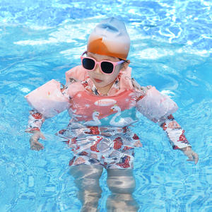 السباحة الطفل غير قابل للنفخ بأمان البلوز انفصال زر استخدام الانشطار معدات السباحة ذراع تعويم الحياة سترة المياه للأطفال - Product Image 3