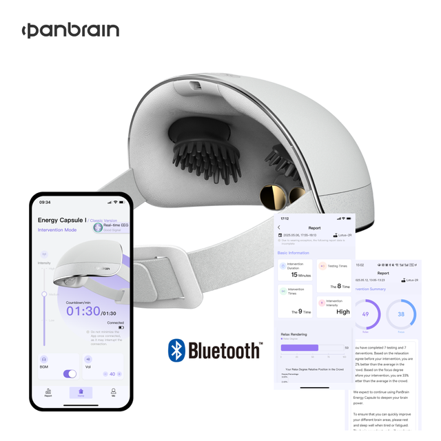PanBrain EC Tdcs Brain Stimulation Device | Focus, Memory, Relaxation, Sleep | NMPA Certified