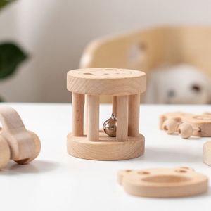 Juguete de Madera para Bebés de 0 a 12 Meses, Sonajero de Madera de Haya Montessori, Juego de 5 Piezas - Product Image 4