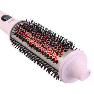 <span class=keywords><strong>Brosse</strong></span> <span class=keywords><strong>chauffante</strong></span> électrique en céramique pour cheveux, boucleur ionique volumisant, réglages de chaleur ajustables, amplificateur de coiffage chauffant pour tous types de cheveux - Product Image 3