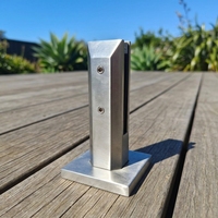 Kit de balustrade en verre sans cadre SMARTART DIY 2M prêt à l'installation, avec embouts en acier inoxydable 316, verre trempé pour terrasse, balcon, piscine