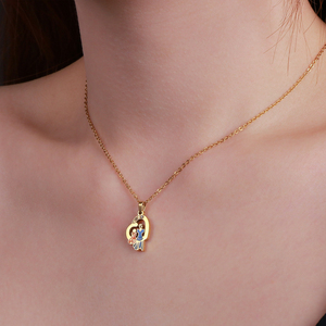 Collar con Colgante de Corazón Chapado en Oro 304 316, Diseño de Dibujos Animados, Cadena de Serpiente, Joyería Linda Unisex para Uso Diario - Product Image 5