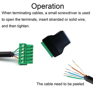Connecteur RJ12 femelle <span class=keywords><strong>vers</strong></span> bornier à vis 6 broches, adaptateur Ethernet RJ12 6P6C pour câble téléphonique audio - Product Image 3