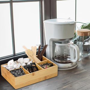 Logotipo personalizado 6 cajas de té de <span class=keywords><strong>madera</strong></span> de bambú ajustables pulidas para té y café con compartimentos en el pecho - Product Image 6