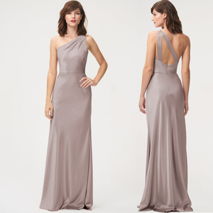 2022New abito da sera da damigella in seta con spalline spalline a spalline nuziali abito lungo Casual - Product Image 5