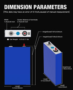 Noi STOCK 3.2V 105Ah Deep Cycle LiFePO4 celle LF105 nuovissime celle prismatiche fai da te di grado 4 - Product Image 3