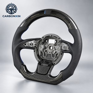 Volante Deportivo de Fibra de Carbono con Fondo Plano, Forjado a Medida y Calentado, de 3 Radios y 35 mm de Diámetro para Audi TT TTS Mk2 Mk3 8N 8S A3 A4 A5 A6 - Product Image 3