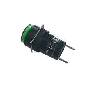 Voyant circulaire AC/DC 24V 2PIN une variété de couleur 16mm AL6M-P4GC/RC/YC/<span class=keywords><strong>WC</strong></span>/SC /JWC AL6M-P4 interrupteur à bouton-<span class=keywords><strong>poussoir</strong></span> - Product Image 1