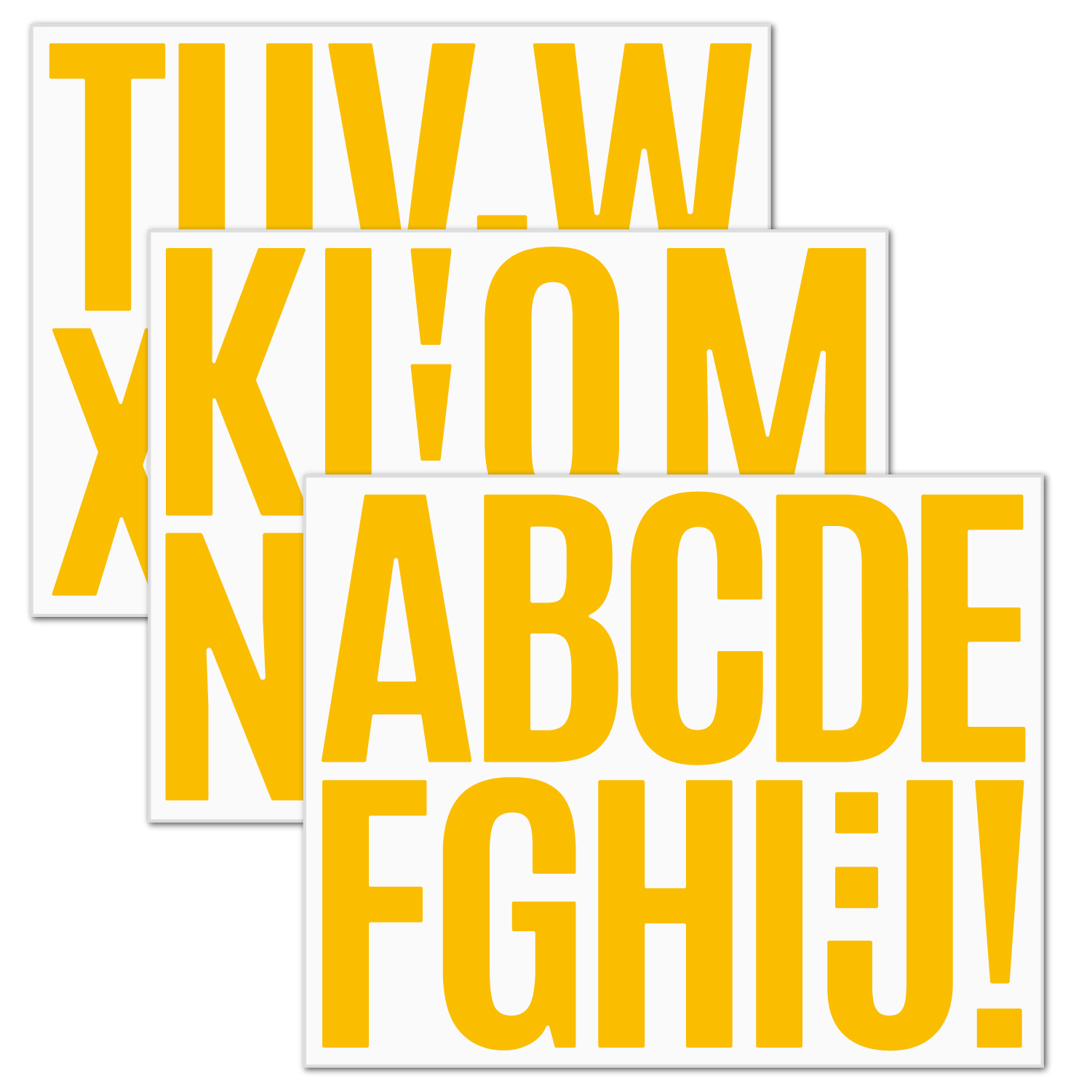 26 lettres -jaune