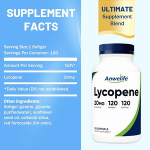 Suplemento Orgânico de Saúde <span class=keywords><strong>OEM</strong></span> Suplementos Dietéticos Suplemento Antioxidante Cápsulas de Licopeno 20 mg Licopeno <span class=keywords><strong>Softgel</strong></span> - Product Image 2