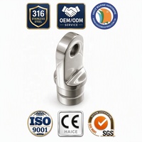 Accessoires de quincaillerie marine pour bateaux et yachts : Insert rond à œil intérieur en acier inoxydable 316 pour montage de bimini, pour tube de 3/4 pouce (19 mm)