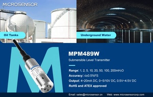 Microsensor Analógico 4~20mADC SS316L Sumergible de Tamaño Compacto, Personalizado OEM, Nivel IP68, Precisión del 0.5%FS - Product Image 2