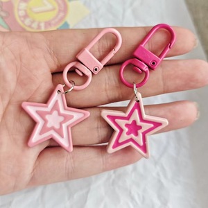 Portachiavi a Forma di <span class=keywords><strong>Stella</strong></span> Rosa Carino, Ciondolo a <span class=keywords><strong>Stella</strong></span> a Cinque Punte Morbido e Adorabile, <span class=keywords><strong>Regalo</strong></span> per Migliori Amiche e Coppie - Product Image 2