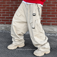 Pantalon Cargo OEMTrack pour Homme, en Coton Blanc, Style Jean, Convertible, Streetwear, Workwear, Coupe Ample et Large, Vêtement Personnalisé