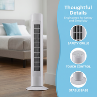 Ventilateur tour silencieux LED sans pales, essentiel, vertical, avec télécommande, pour les magasins d'électroménager