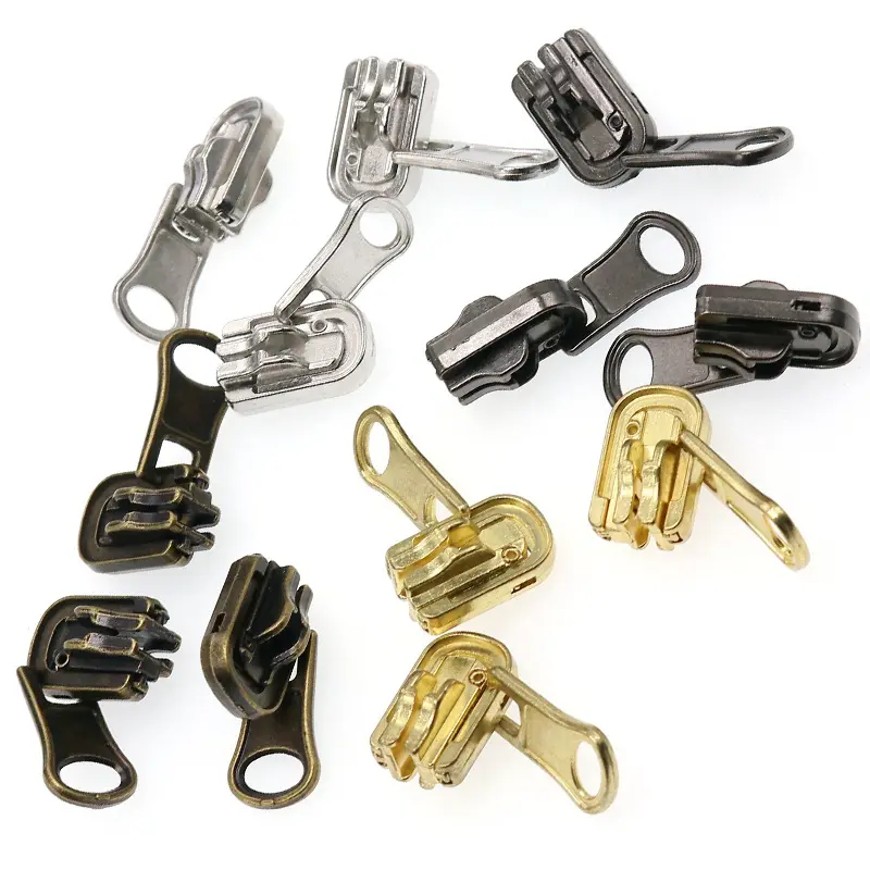 Fabriek Hoge Kwaliteit Tas Onderdelen Accessoires Handtas Metalen Rits Puller Voor Koop Custom Tas Omkeerbare Rits Slider