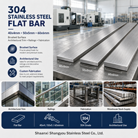 Barre plate en acier inoxydable 304 40x4mm 50x5mm 60x6mm surface brossée pour garnitures architecturales, rampes et fabrication
