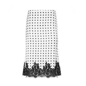 Women Y2K Polka Dot <b>Lace</b> Patchwork Satin Skirt Low Waist <b>Elastic</b> Slim Fit Summer Mini Skirt - Product Image 6