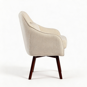 Chaises de salle à manger en bois VANBOW, style tendance, fauteuil en tissu, chaise de détente - Product Image 5