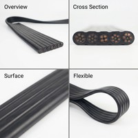 Câble plat flexible 18 AWG en cuivre toronné isolé PVC pour palan aérien, système de feston, chariot et enrouleur - Fabricant