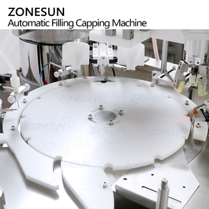 ZONESUN ZS-AFC7自動化粧品エッセンシャルオイル香水バイアルアイドロップドロッパーボトル液体ロータリー充填およびキャッピングマシン - Product Image 4