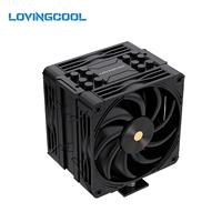 Refroidisseur d'air pour CPU LOVINGCOOL 120 mm, double ventilateur PWM 4 broches, fonctionnement stable au quotidien pour PC de jeu, garantie de la marque, prêt à être expédié, OEM personnalisé