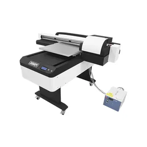 Termurah Promosi Oem harga rendah otomatis cetak kepala Printer makanan Pvc lampu Led Uv Flatbed Dtg Printer 6090 4060 di Bangladesh