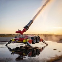 Robot de lutte contre les incendies sur remorque à débit élevé de 30 000 litres/minute