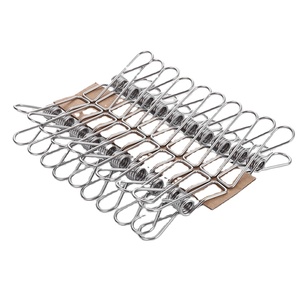 Pince à linge multifonctionnelle en acier inoxydable 316 de qualité marine, 2 mm x 59 mm, argentée, pince à poisson en métal de qualité marine pour usage domestique - Product Image 1