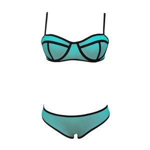 String deux pièces pour femmes haut à licou Triangle Bikini ensemble avec cravate côté bas Sexy maillot de bain maillots de bain - Product Image 4