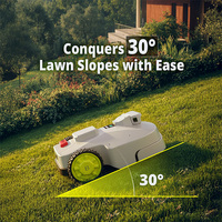 Cortacésped Robótico Inalámbrico de 24V con GPS, Ancho de Corte de 8 Pulgadas, Caja Recolectora de Césped, Cobertura de 1.5 Acres