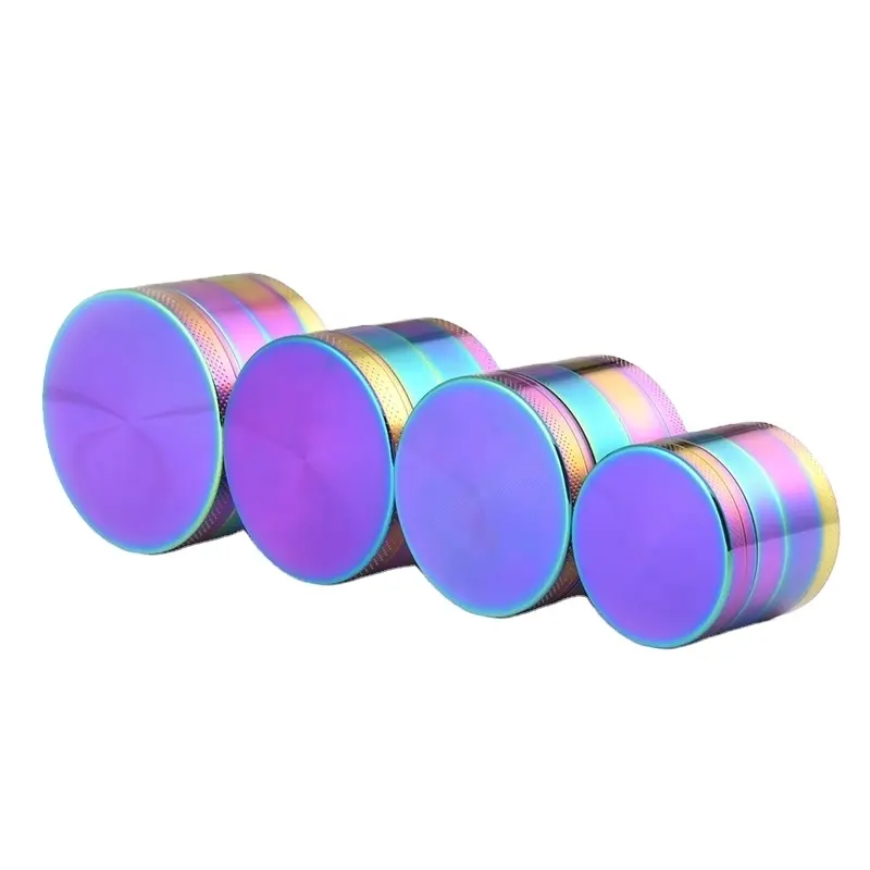 Hot Selling 4 Pieces Handle Herb Grinder Custom Logo Zinc Alloy Smoking Accessories