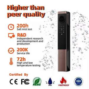 Serrure électronique numérique intelligente Sonnette d'empreintes digitales Caméra 3D Reconnaissance faciale du visage Smart Things App Anti-Theft Password Wifi - Product Image 2