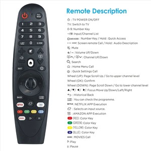 AKB75855501 รีโมทคอนโทรลทดแทนสำหรับ <span class=keywords><strong>LG</strong></span> Magic TV ZX, WX, GX, <span class=keywords><strong>CX</strong></span>, BX, NANO99 NANO81 NANO80 NANO97 NANO91 NANO90 NANO85 - Product Image 3