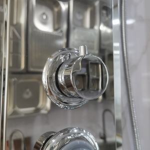 Ensemble de douche mural classique en acier inoxydable avec panneau thermostatique Kaiping, robinets de pluie, jets doux, massage, et modes de pulvérisation avec fonction pause KAVED - Product Image 4