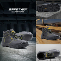 SAFETYBOY chaussures de sécurité en cuir véritable pour hommes bottes de travailleur standard CE avec bout en acier pour le travail en usine