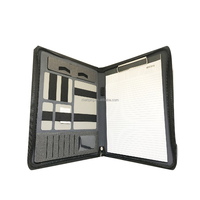 Portafolio de Negocios Ecológico de Alta Calidad en PU/PVC/Cuero con Cierre, Tamaño A4, Estilo Álbum, Marca Rhett, con Clips Resistentes