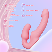 Drei-Motoren-Sexspielzeug für Schwule/Lesben, Flüssigsilikon-Dildo-Vibrator, tragbarer Slip-Vibrator, Klitoris-Stimulator, Höhepunkt-Analmassagegerät