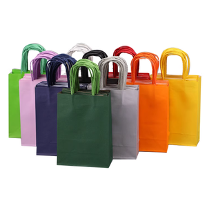 Sacs en papier kraft brun recyclables personnalisés avec poignée pour l'emballage du lait, impression sérigraphique, logo personnalisé - Product Image 1
