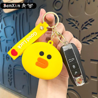 Porte-monnaie en silicone créatif et mignon en forme d'animal de dessin animé, porte-clés, pendentif, sac pour écouteurs Bluetooth pour enfants, petit cadeau promotionnel