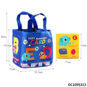 <span class=keywords><strong>Livre</strong></span> en <span class=keywords><strong>tissu</strong></span> éducatif pour bébé, apprentissage des lettres ABC, non cassable, sensoriel, éducation précoce, cognition, jouets et activités éducatives bon marché pour l'école maternelle - Product Image 6