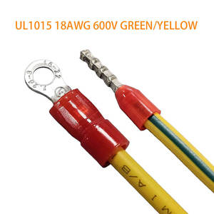 Terminal de crimpado OEM ODM, terminal de anillo aislado, conjunto completo de cableado con cable verde y amarillo de 18 AWG - Product Image 4