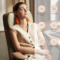 Coussin de massage électrique Shiatsu 4D avec chaleur et mousse à mémoire de forme, portable pour soulager les douleurs au cou, au dos, aux épaules et à la taille