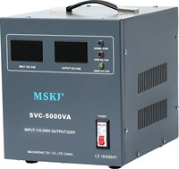 Stabilisateur de tension automatique monophasé MSKJ 5kVA 220V AC ±2% Haute Précision avec Affichage Numérique et Régulateur de Surtension