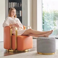 Fauteuil pivotant inclinable en tissu moderne nordique, design écologique et durable, pour salon, chambre à coucher, détente à domicile