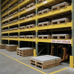 Blue Steel Mezzanine <b>Rack</b> 3 Layer Adjustable Industrial Storage Shelf System Powder Coated Heavy Duty Warehouse Racking - Product Image 4