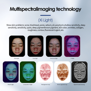 2025 Kes nuevo analizador Facial <span class=keywords><strong>5D</strong></span> portátil Al Skin <span class=keywords><strong>Scanner</strong></span> Magic Mirror Prueba de humedad para salón EU US JP Plugs - Product Image 2
