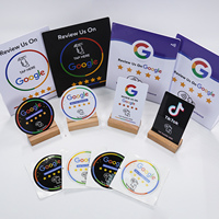 Placa de soporte de código Qr programable Google Review Soporte acrílico Google Review Placa Nfc